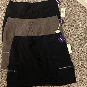 Tangerine Black and Brown Skirts with Built-in Shorts